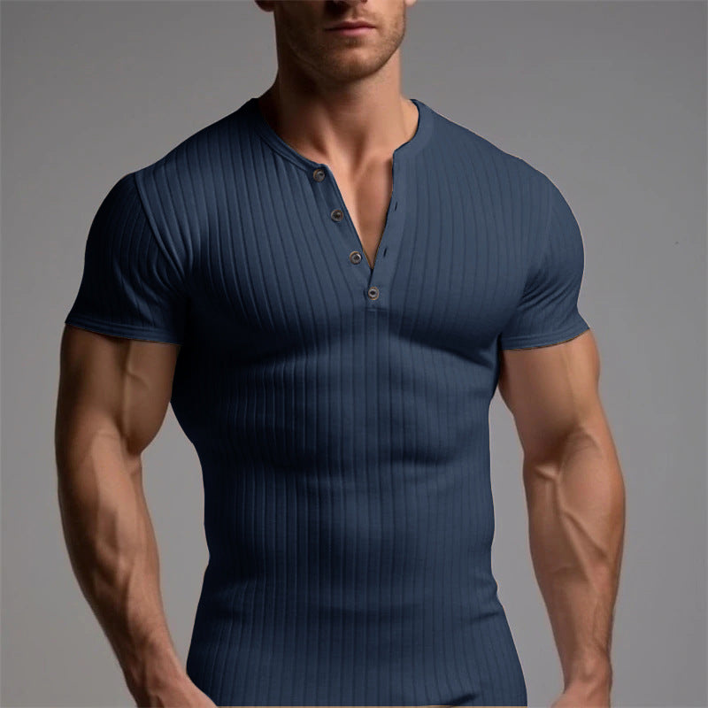 Slim Fit Short-sleeved Shirts Men's