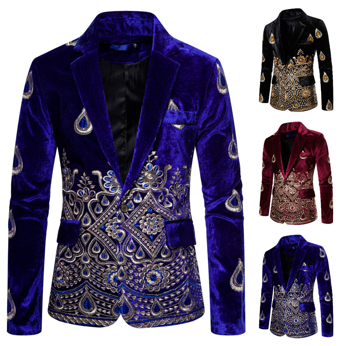 Print Single-breasted Suits For Men
