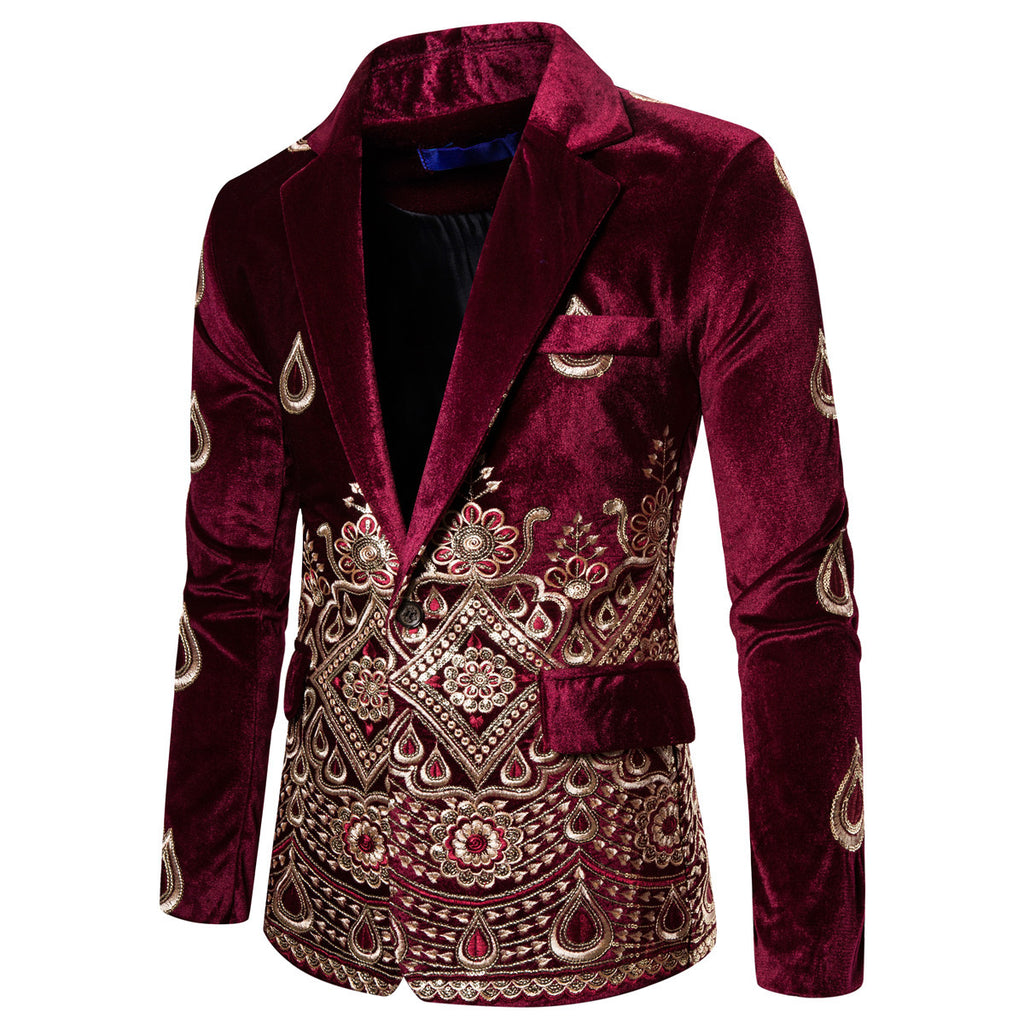 Print Single-breasted Suits For Men