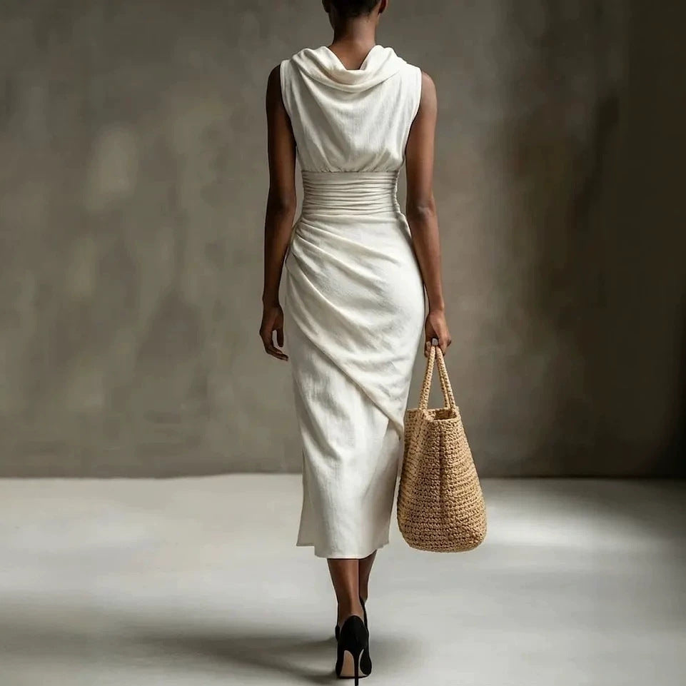 Elegant Midi Backless Dress