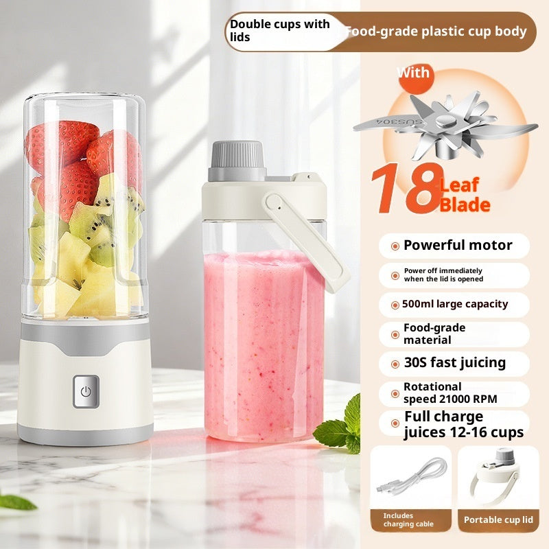 USB Juicer Cup Double Cup Handheld