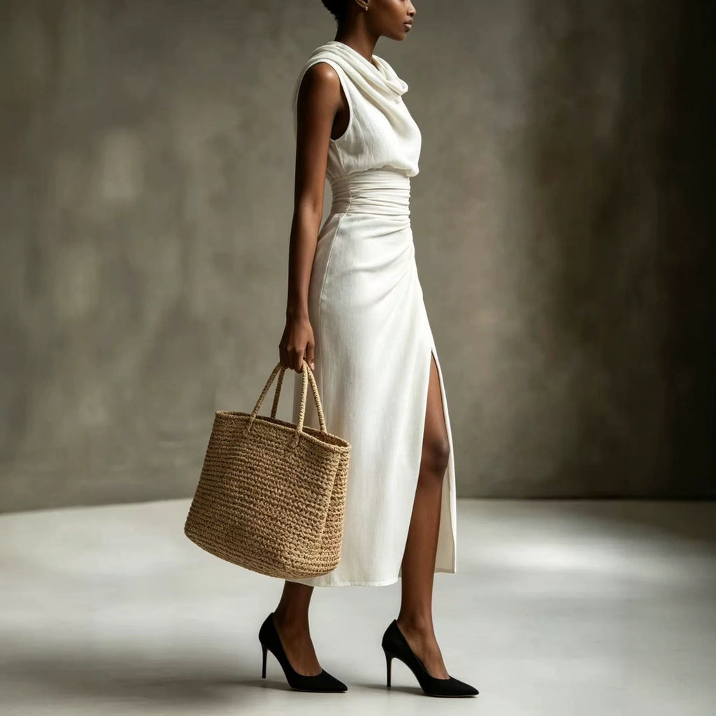 Elegant Midi Backless Dress