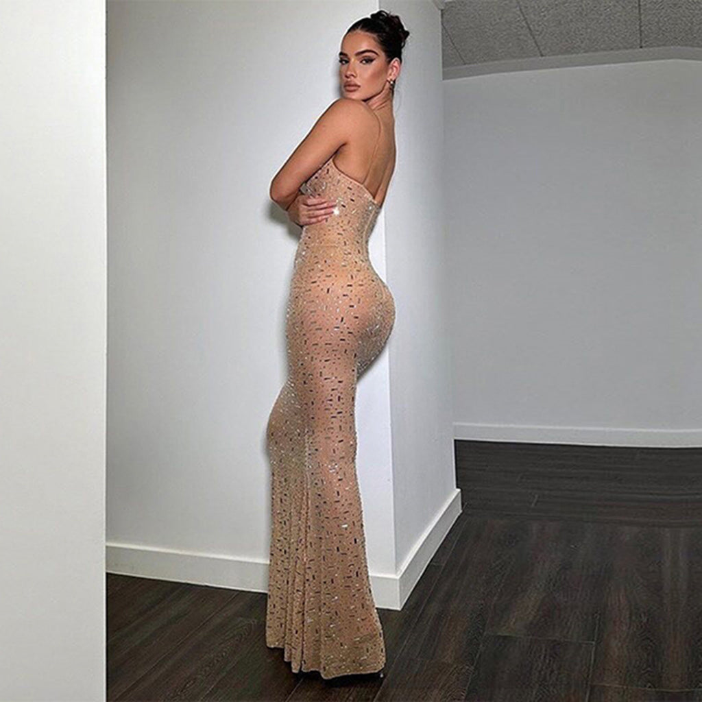Sequined Off-Shoulder Dress