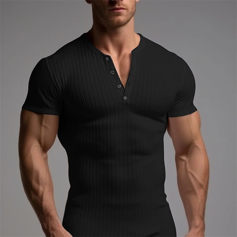 Slim Fit Short-sleeved Shirts Men's